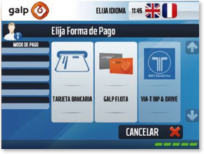 2. Selecciona el Via-T Bip&Drive como forma de pago