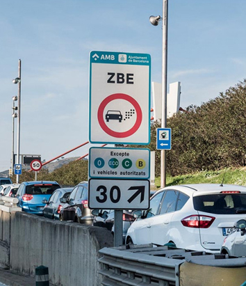 cartel de zona de bajas emisiones